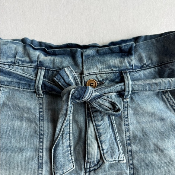 Free People Denim Jean Skirt With Tie Waist and Pockets - Picture 3 of 4